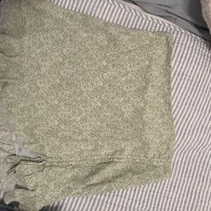 Floral Green Women's Mini Skirt